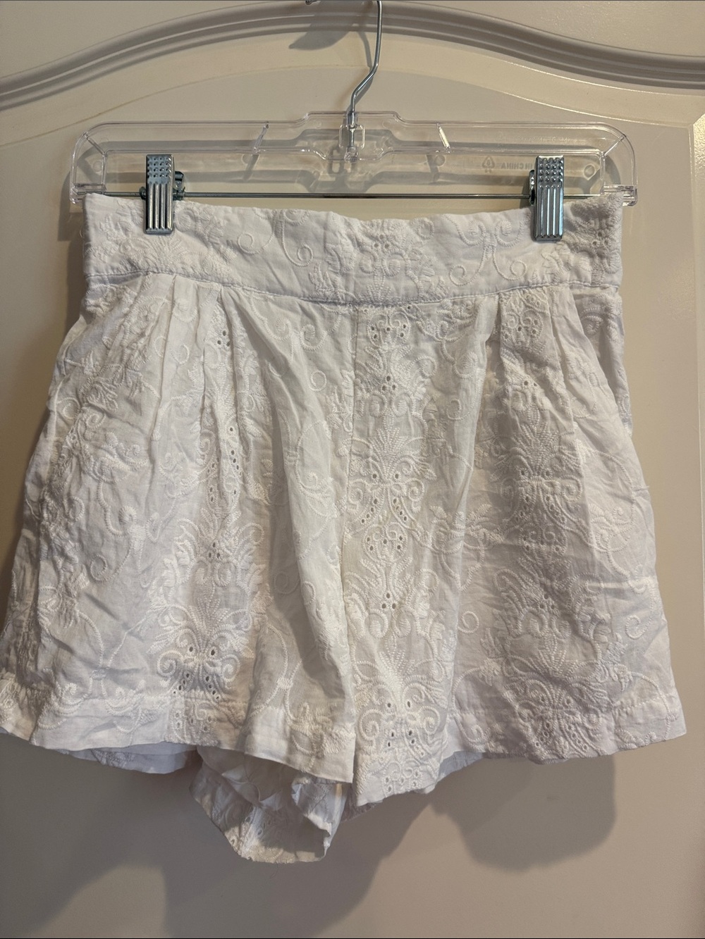 Amuse Society White Eyelet Lace Shorts